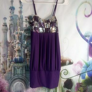 🌺 - Purple sequin mini dress